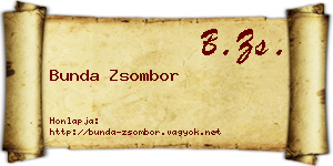 Bunda Zsombor névjegykártya